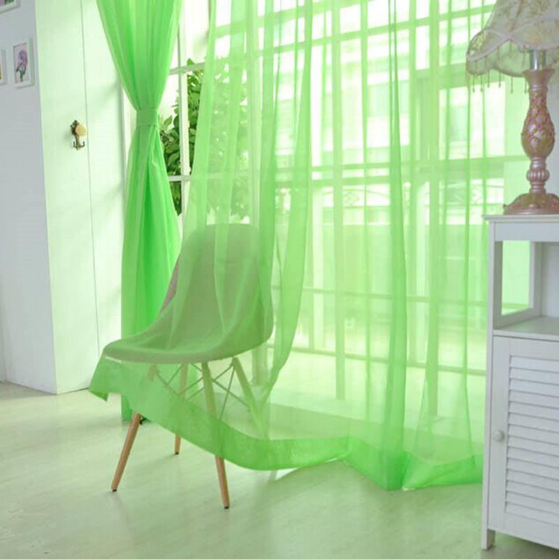 Online discount shop Australia - Fashion Colorful Solid Floral Tulle Voile Door Window Curtain Drape Panel Valances Scarf Divider New