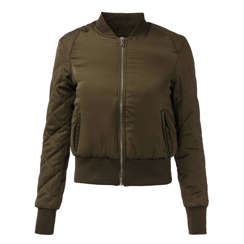 Online discount shop Australia - Fall Warm Women Basic Coats Jackets Stand Collar Bomber Short Coat Casual Outerwear Plus Size chaquetas