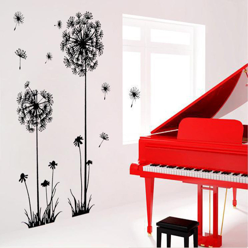 Removable Dandelion Flower Wall Sticker Home Decor For Kids Rooms Living Room Bedroom Art Mural Vinyl Decal