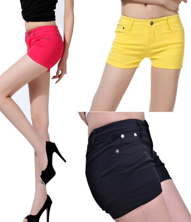 Shorts Summer Women Neon Casual Shorts Fashion Cute White Black Ladies Pencil Shorts 12 Colors