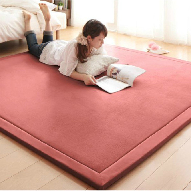 Online discount shop Australia - 2CM Thick Coral Fleece Mat Carpet 180*200*2CM Tatami Tea Table Manually Bedroom Carpet Rectangle Living Room Rug