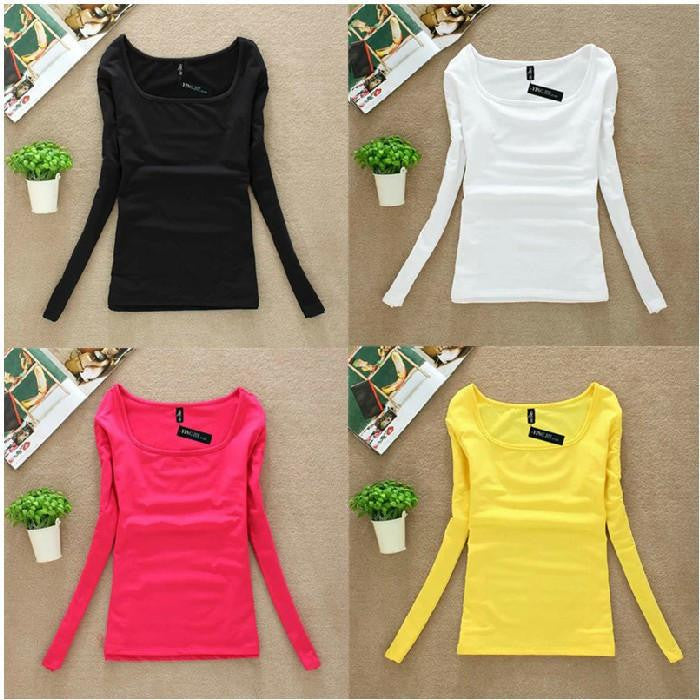 T Shirt Women Long Sleeve Tops Fashion T-shirts For Women Thermal Underwear Female T-shirt