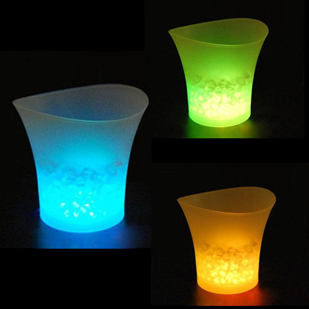 Online discount shop Australia - 5L Waterproof Plastic LED Ice Bucket Color Changing Bars Nightclubs LED Light Up Champagne Beer Bucket Bars Night Party