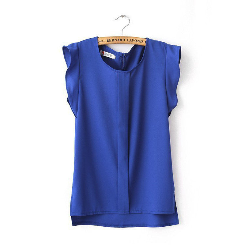 Online discount shop Australia - Fashion O neck Office Women's Casual Loose Plus Size Sleeveless Chiffon Vest Tank T Shirt Tops