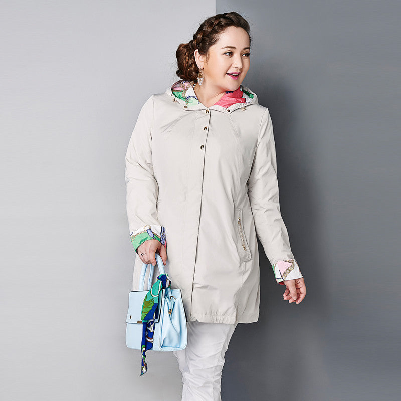 Online discount shop Australia - Astrid Women's Coat High Quality  Trench Coat Slim Hooded Chain Big Size Fashion AY-1670