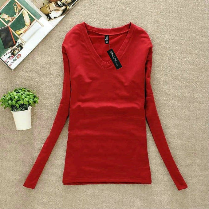 Plus Size Women Blouse Ladies Long Sleeve V-Neck Blouses Shirts Casual Clothing Tops