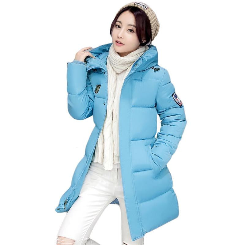 Woman Jacket Coat Fashion Cotton Jacket Long Style Hood Slim Parkas Plus Size Thicken Female Outerwear