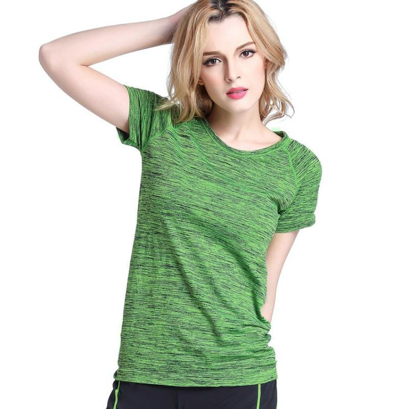 Women Tees T Shirt Short Sleeves Hygroscopic Quick Dry Fitness T-shirt For Women Tops Chic