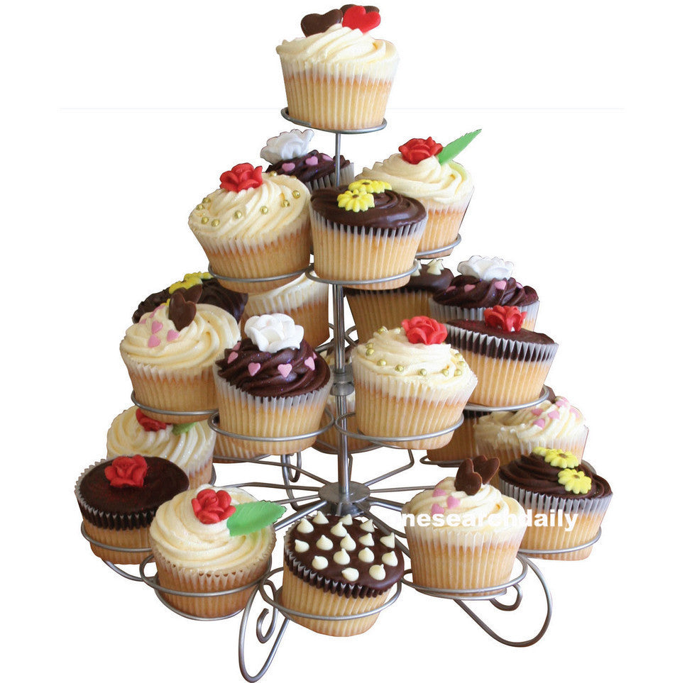 Online discount shop Australia - 23 Cups style Multifunction Christmas Tree Shape Birthday Party Cupcake Stand Iron 4 Tier Cake Stand Holder