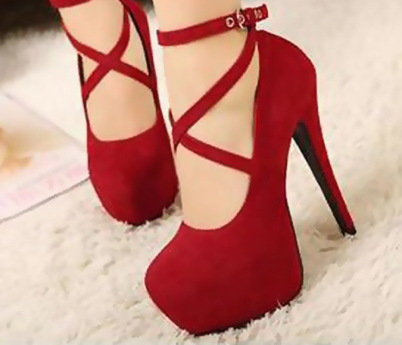 Online discount shop Australia - High-heeled Shoes Woman Pumps Wedding Shoes Platform Fashion Women Shoes Red High Heels 11cm Suede