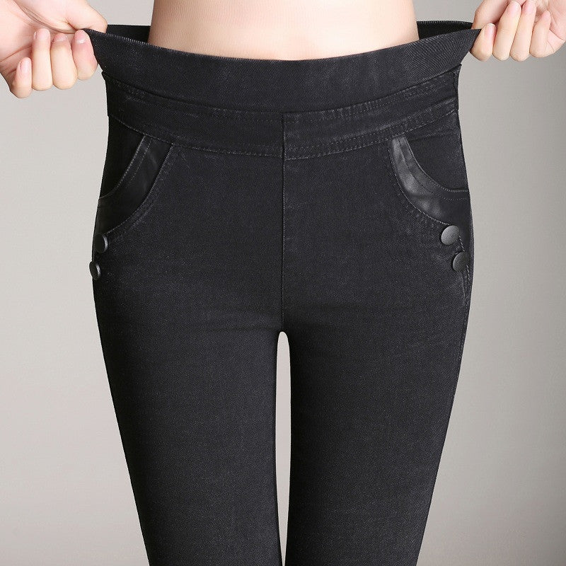 Online discount shop Australia - Jeans Pants Women Spring Autumn Elastic Waist Trousers Ladies Vintage Pencil Slim Skinny Jeans 2283