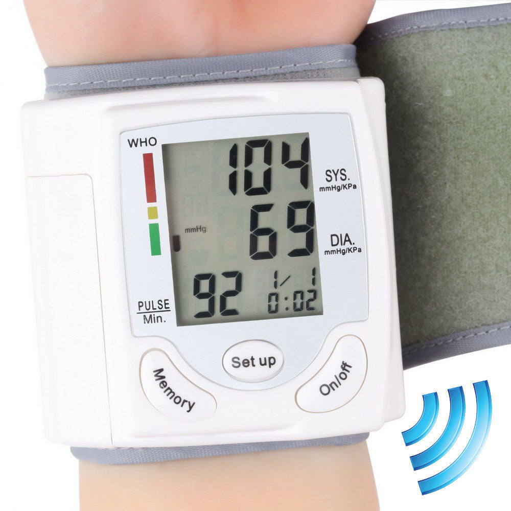 Professional Health Care Wrist Portable Digital Automatic Blood Pressure Monitor Household Type Protect Health