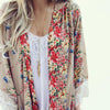 Women Chiffon Vintage Floral Loose Shawl Kimono Cardigan Boho Coat Jacket Blouses