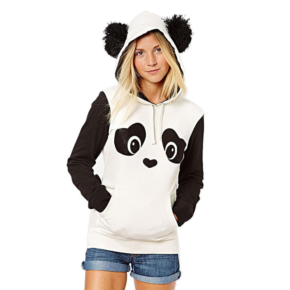 Women Hoodies Panda Pocket Hoodie unicorn hoodie Sweatshirt Hooded Pullover Tops Blouse kawaii Hoodies