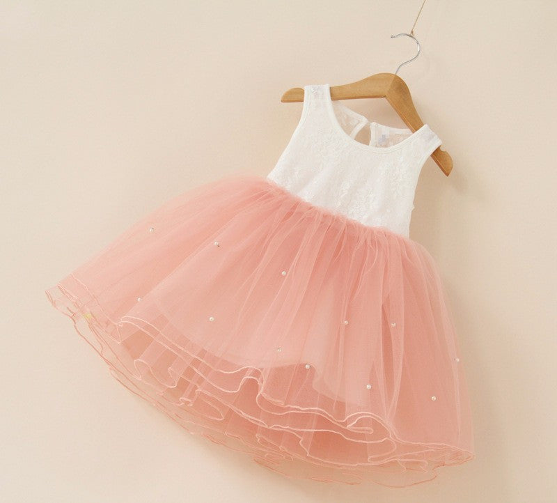Online discount shop Australia - Girls Dresses Tutu Princess Baby Flower Costume Lace Tulle Baby Casual Party Dress For 2-9 Years Kids Dresses For Girls