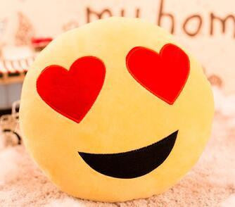 Soft Smiley Emoticon Round Cushion Sofa Stuffed Plush Toy Doll