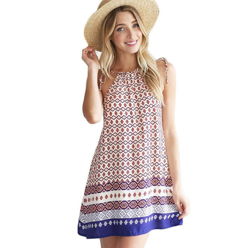 Online discount shop Australia - JECKSION Ladies Summer Dress Casual Sleeveless Beach Sundress Floral Short Mini Dress Women Vestidos S-XL #LYW