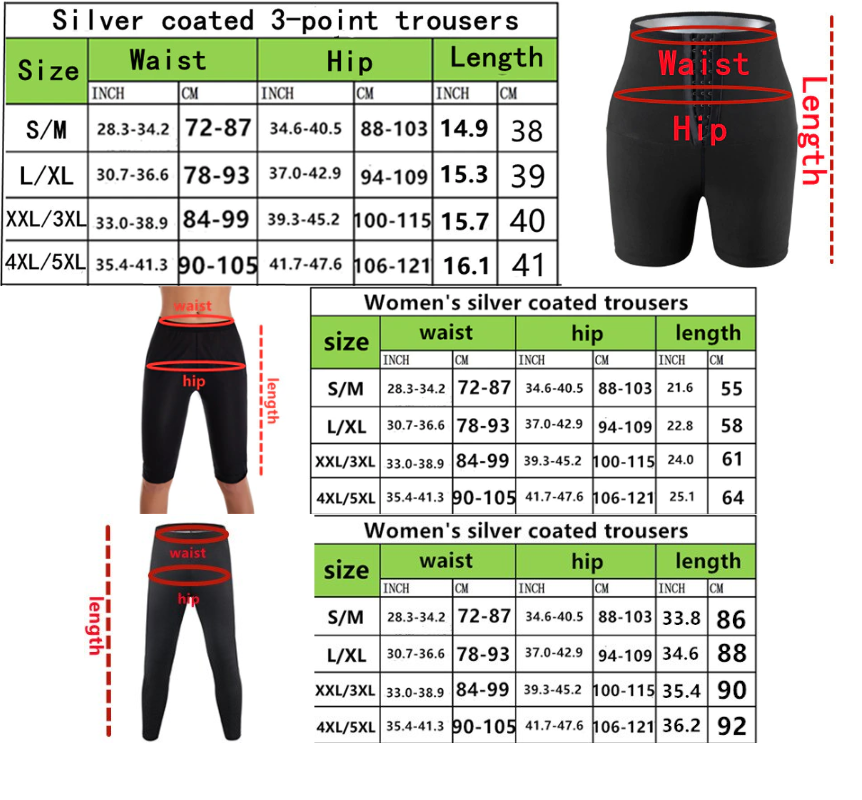 Abdomen Control Hip-Lifting Sweat Pants Sauna Beam High Waist Body Fitness Breasted Three-Point/Five Point Shorts